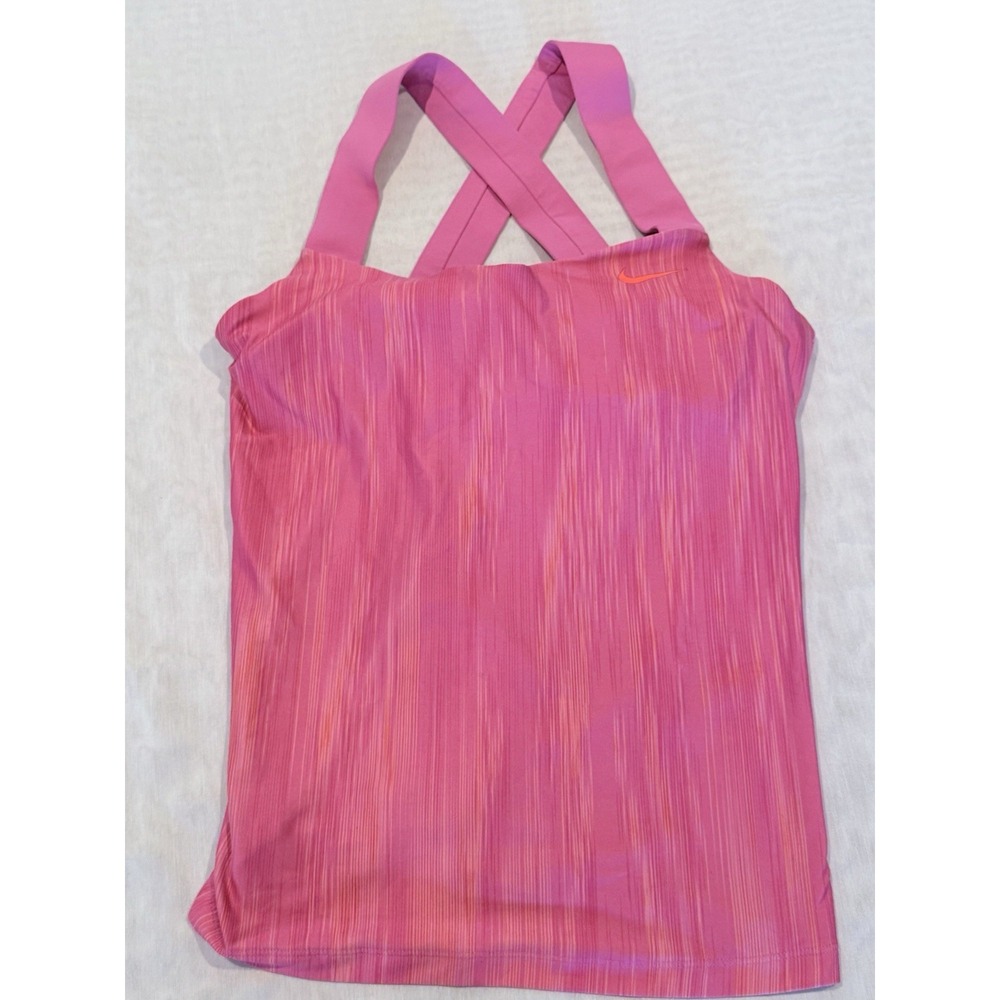Nike Dri-FIT Pink Women's Athletic Tank Built-In Bra Size Medium